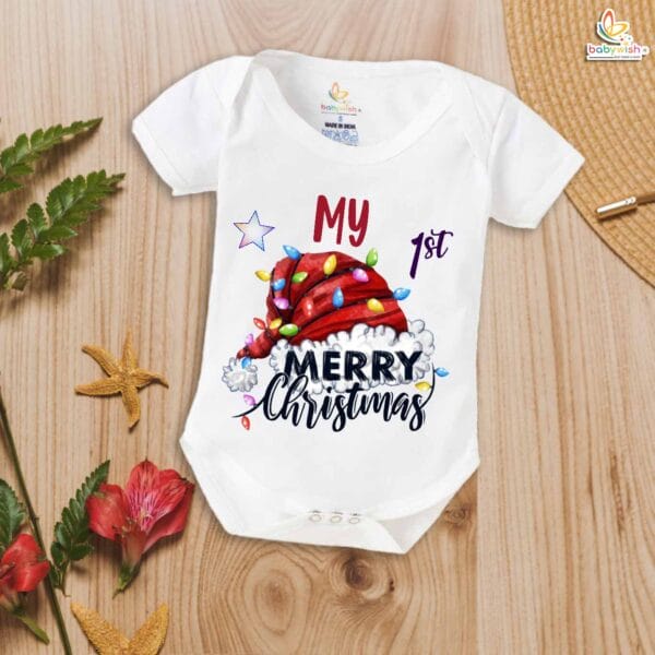 Babywish Christmas Romper Clothes My First Merry Christmas Bodysuits My 1st Merry Christmas - Image 5