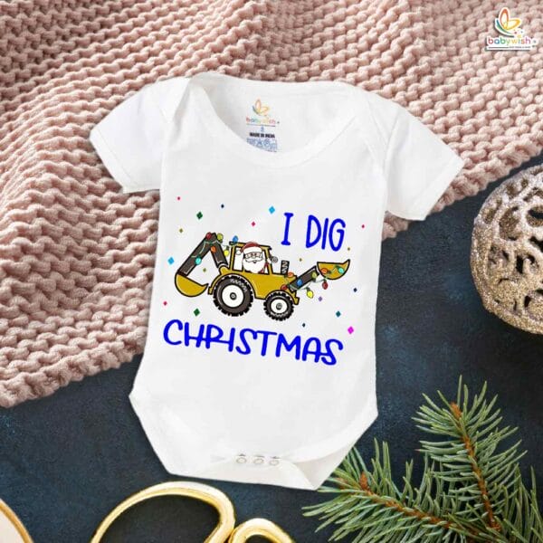 Babywish Christmas Romper Clothes My First Merry Christmas Bodysuits I Dig Christmas Festivals - Image 5