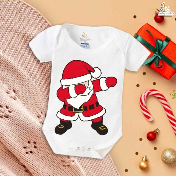 Babywish Christmas Romper Clothes My First Merry Christmas Bodysuits Santa Christmas Dance Print - Image 5