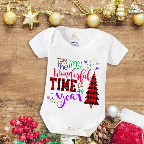 Babywish Christmas Romper Clothes My First Merry Christmas Bodysuits Most Wonderful Christmas of the Year - Image 5