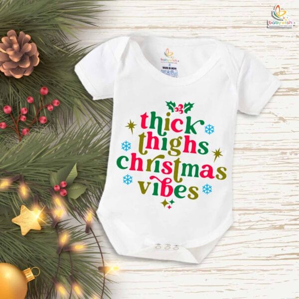 Babywish Christmas Romper Clothes My First Merry Christmas Bodysuits Thicks Thigh Christmas Vibes - Image 5