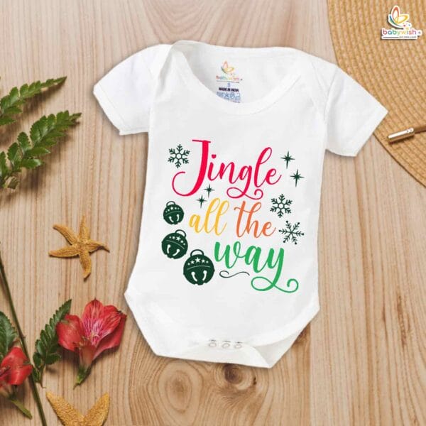 Babywish Christmas Romper Clothes My First Merry Christmas Bodysuits Jingle all The Way - Image 5
