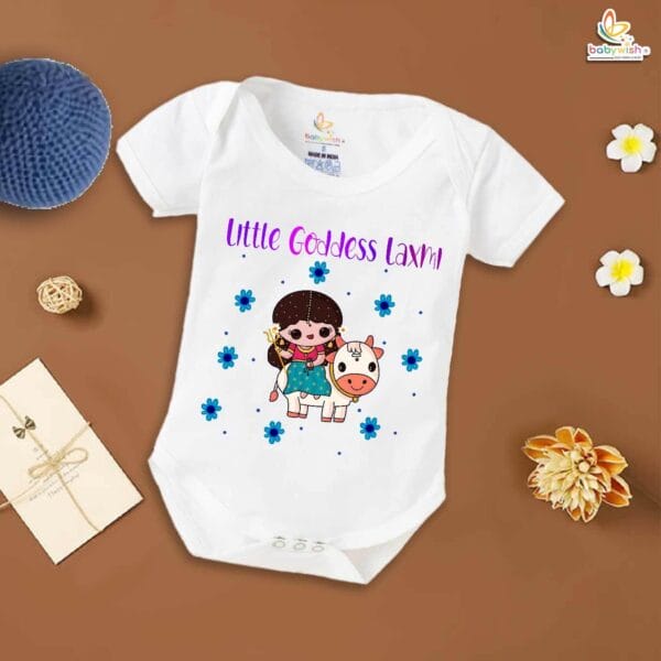 Babywish Baby Navratri Romper Bodysuit My First Dussehra Little Laxmi - Image 5