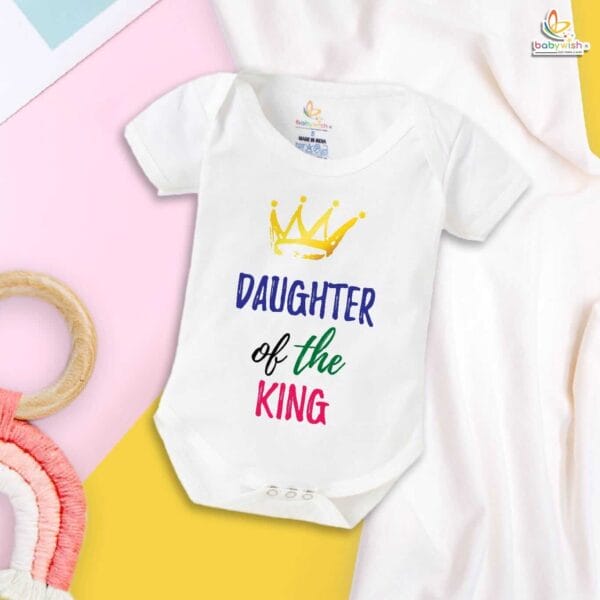 Daughter of King Romper – Father & Daughter Matching Bodysuit – Cute Baby Clothes for Daddy’s Little Princess – Soft Cotton Infant Outfit – Babywish - Image 5