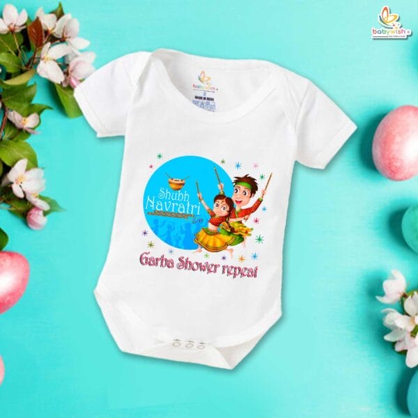 Babywish Baby Navratri Romper Bodysuit My First Dussehra Shubh Navratri - Image 4