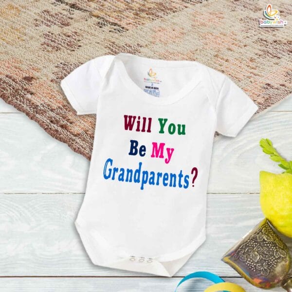 Will You Be My Grandparents? – Surprise Baby Announcement Romper | Pregnancy Reveal Outfit for Grandparents | Babywish - Image 5