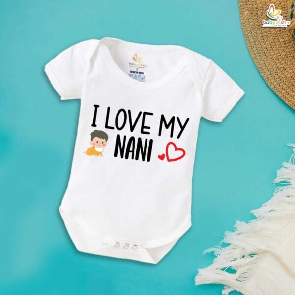 I Love My Nani – Cute Naanu & Naani Baby Romper | Perfect Gift for Grandparents | Babywish - Image 5