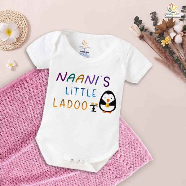 Naani’s Little Ladoo – Adorable Naanu & Naani Baby Romper | Perfect Gift for Naani | Babywish - Image 5