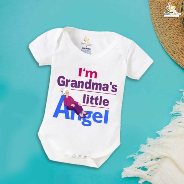 Grandma’s Little Angel – Adorable Grandmother Romper for Babies | Sweet Baby Bodysuit Gift for Grandma | Babywish - Image 5