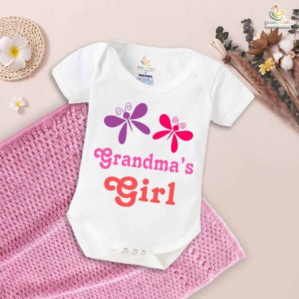 Grandma's Girl – Adorable Grandmother Romper & Bodysuit for Babies | Perfect Gift for Newborns | Babywish - Image 5