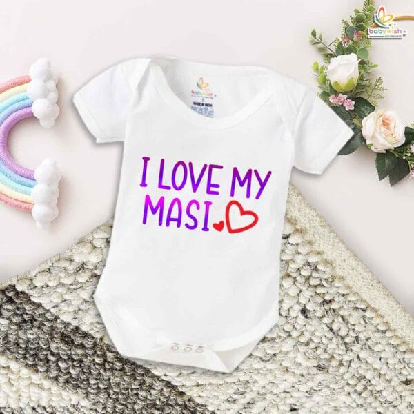 I Love My Masi – Maasi Romper & Bodysuit for Babies | Cute Baby Clothes for Maasi | Babywish - Image 5