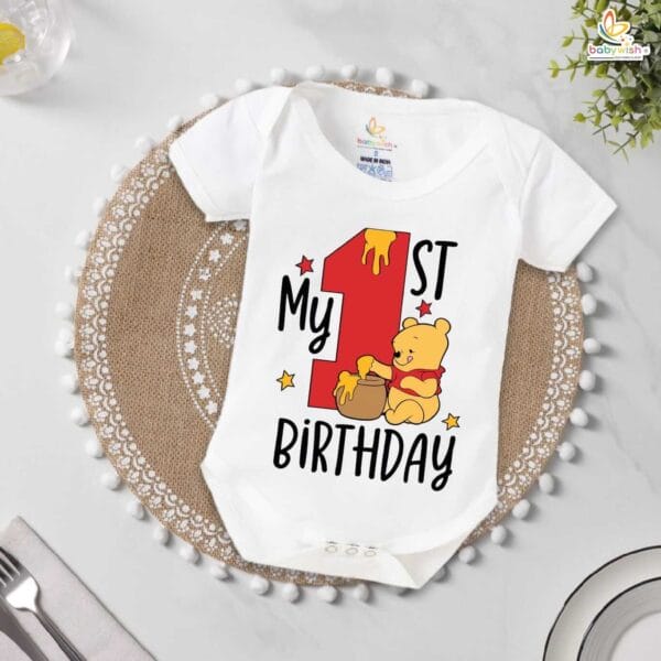 My First Birthday Romper – Adorable 1st Birthday Bodysuit for Baby Boys & Girls | Cute Infant Birthday Outfit by Babywish - Image 5