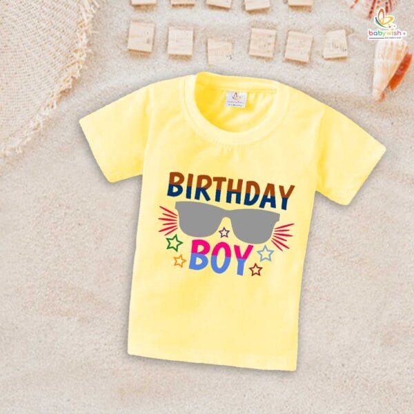 Birthday Boy T-Shirt – My First Birthday Shirt for Baby Boys | Cute 1st Birthday Outfit with Goggle Theme for Party by Babywish - Image 4