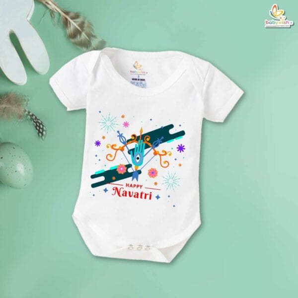 Babywish Baby Navratri Romper Bodysuit My First Dussehra Happy Navratri Blessings - Image 5