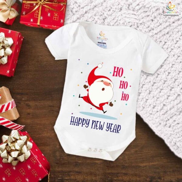 Babywish New Year Romper Clothes My First New Year Bodysuits Santa On Happy New Year - Image 2