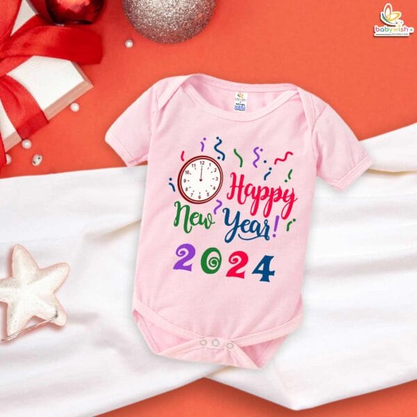 Babywish New Year Romper Clothes My First New Year Bodysuits Happy New Year Clock Print - Image 4
