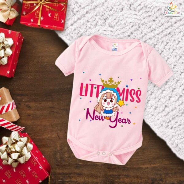Babywish New Year Romper Clothes My First New Year Bodysuits Little Miss New Year - Image 4