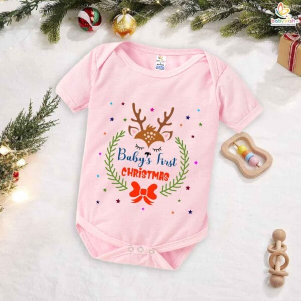 Babywish Christmas Romper Clothes My First Merry Christmas Bodysuits Baby's First Christmas - Image 3