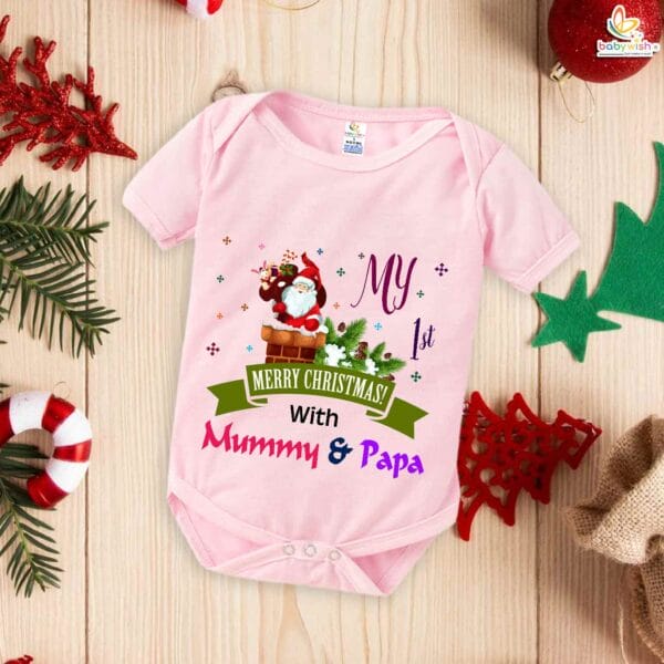 Babywish Christmas Romper Clothes My First Merry Christmas Bodysuits My First Merry Christmas - Image 4