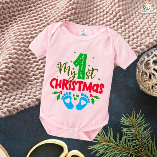 Babywish Christmas Romper Clothes My First Merry Christmas Bodysuits First Christmas Celebrations - Image 4