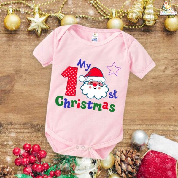 Babywish Christmas Romper Clothes My First Merry Christmas Bodysuits Santa Christmas Prints - Image 4