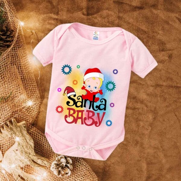Babywish Christmas Romper Clothes My First Merry Christmas Bodysuits Santa Print Christmas - Image 4