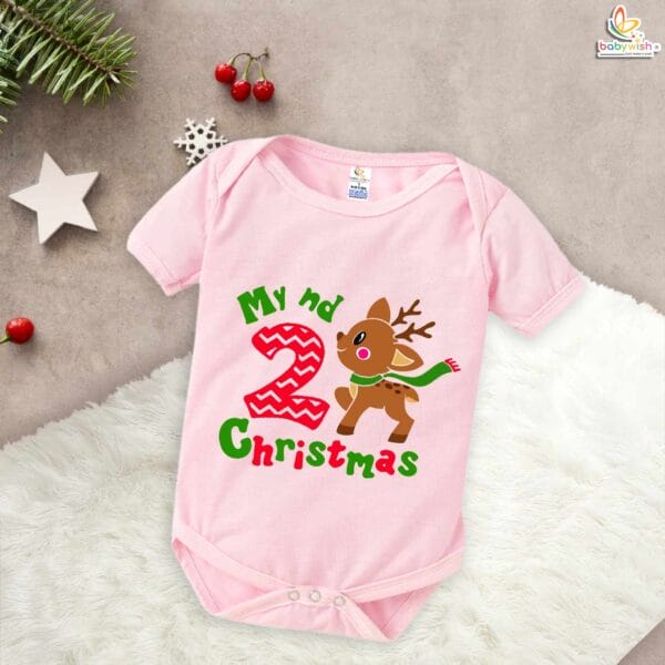 Babywish Christmas Romper Clothes My First Merry Christmas Bodysuits Second Christmas Deer Print - Image 4