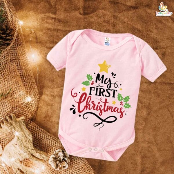 Babywish Christmas Romper Clothes My First Merry Christmas Bodysuits My First Christmas Festivals - Image 4