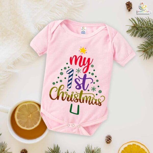 Babywish Christmas Romper Clothes My First Merry Christmas Bodysuits My First Christmas Star - Image 4