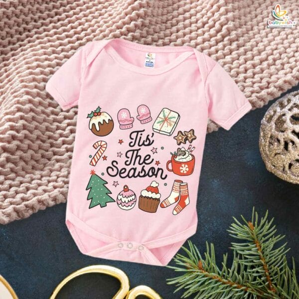 Babywish Christmas Romper Clothes My First Merry Christmas Bodysuits This is Christmas Season - Image 4