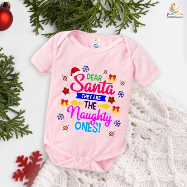 Babywish Christmas Romper Clothes My First Merry Christmas Bodysuits Dear Santa They are the Naughty Ones - Image 4