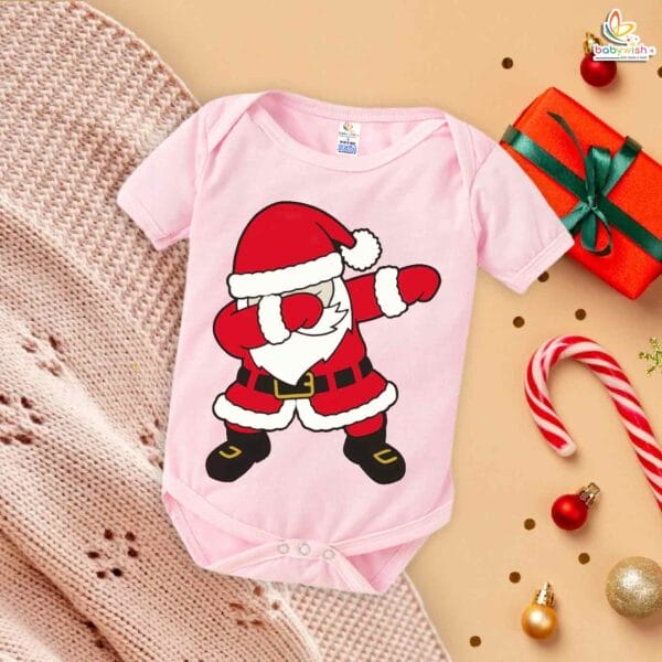 Babywish Christmas Romper Clothes My First Merry Christmas Bodysuits Santa Christmas Dance Print - Image 4