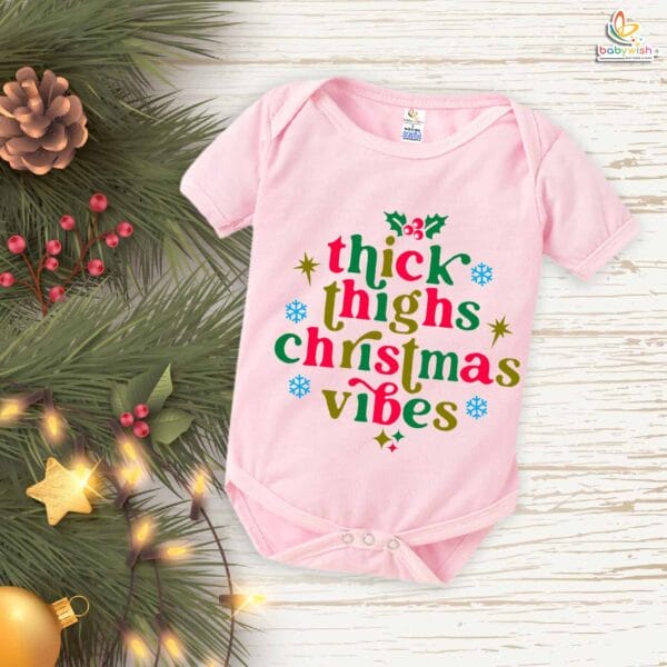 Babywish Christmas Romper Clothes My First Merry Christmas Bodysuits Thicks Thigh Christmas Vibes - Image 4