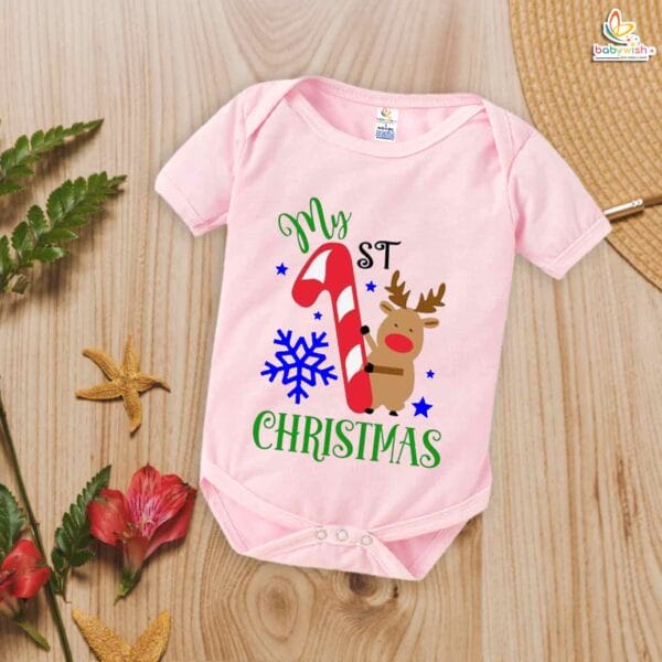 Babywish Christmas Romper Clothes My First Merry Christmas Bodysuits Animal Print Christmas Design - Image 4