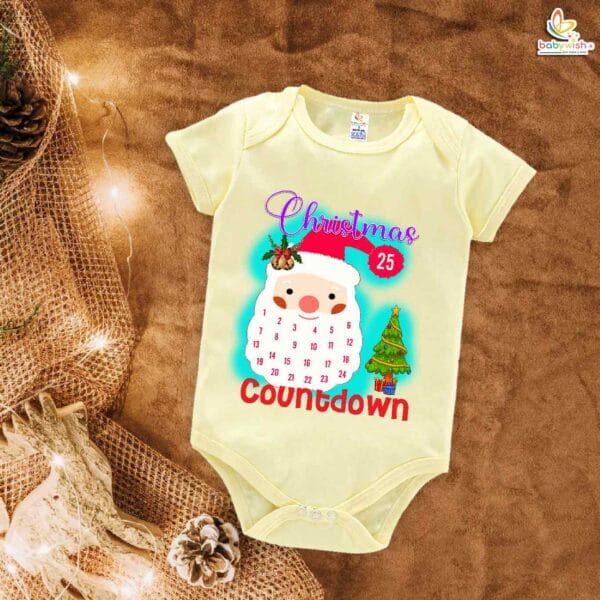 Babywish Christmas Romper Clothes My First Merry Christmas Bodysuits Christmas Day Countdown - Image 4