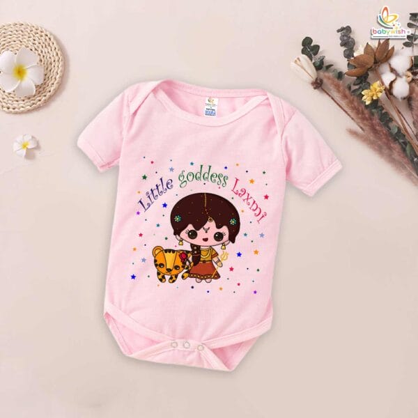 Babywish Baby Navratri Romper Bodysuit My First Dussehra Little Goddess - Image 3