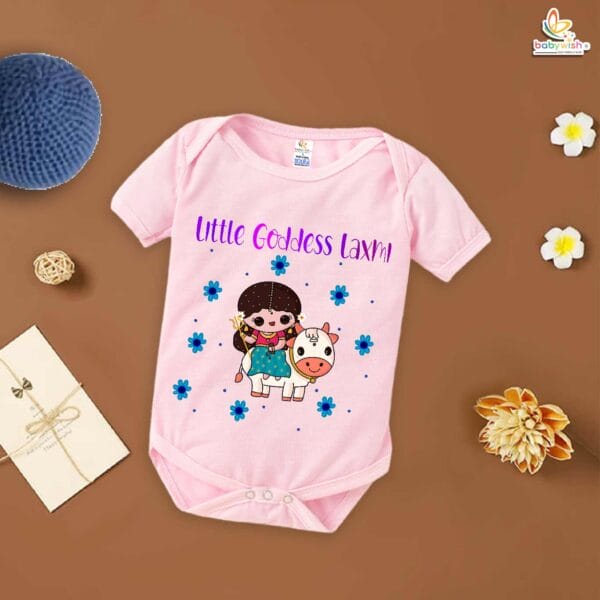 Babywish Baby Navratri Romper Bodysuit My First Dussehra Little Laxmi - Image 3