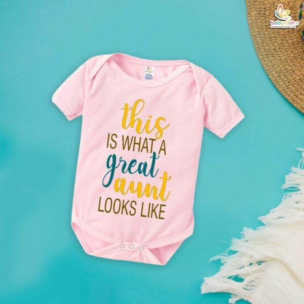 This is What a Great Aunt Looks Like Romper – Bua Bodysuit for Baby – Cute Baby Clothes for Auntie’s Little One – Soft Cotton Infant Outfit – Babywish - Image 4