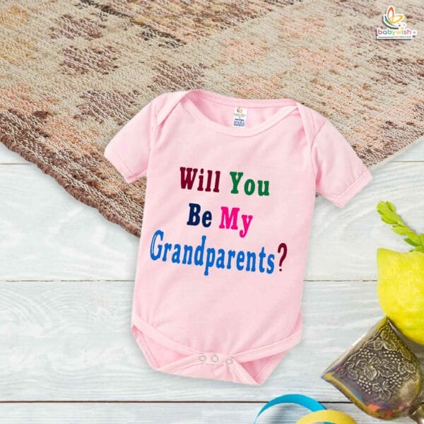 Will You Be My Grandparents? – Surprise Baby Announcement Romper | Pregnancy Reveal Outfit for Grandparents | Babywish - Image 4