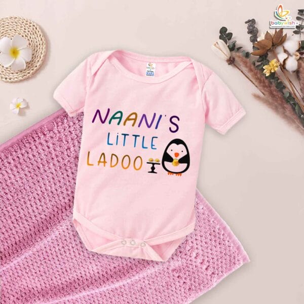 Naani’s Little Ladoo – Adorable Naanu & Naani Baby Romper | Perfect Gift for Naani | Babywish - Image 3