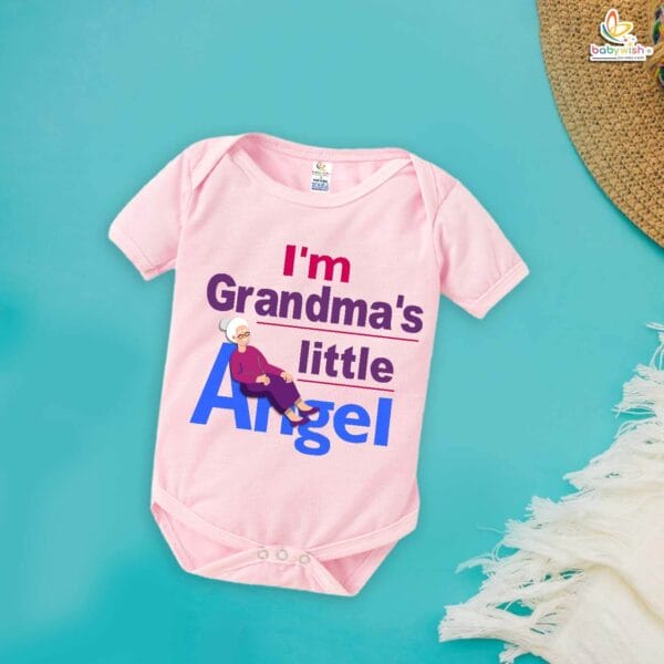 Grandma’s Little Angel – Adorable Grandmother Romper for Babies | Sweet Baby Bodysuit Gift for Grandma | Babywish - Image 4