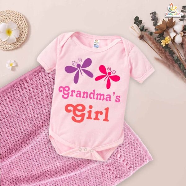 Grandma's Girl – Adorable Grandmother Romper & Bodysuit for Babies | Perfect Gift for Newborns | Babywish - Image 4
