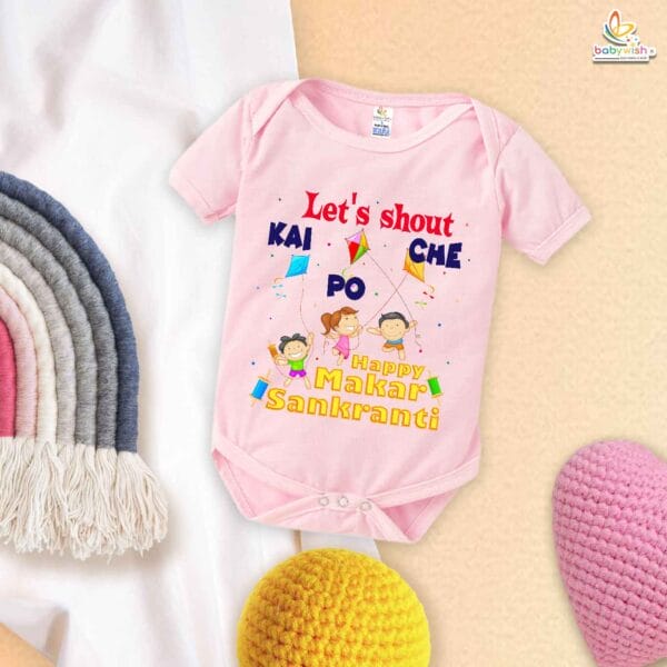 Let’s Shout on Makar Sankranti – My First Makar Sankranti Baby Romper & Bodysuit for Newborns | Festive Baby Clothes India | Babywish - Image 4