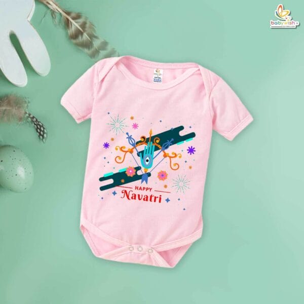 Babywish Baby Navratri Romper Bodysuit My First Dussehra Happy Navratri Blessings - Image 3