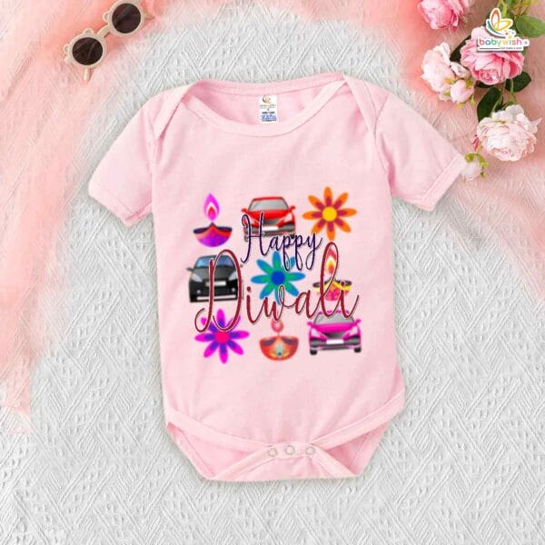 Babywish Baby Diwali Romper Bodysuit My First Diwali Diwali Festivals Celebration - Image 3
