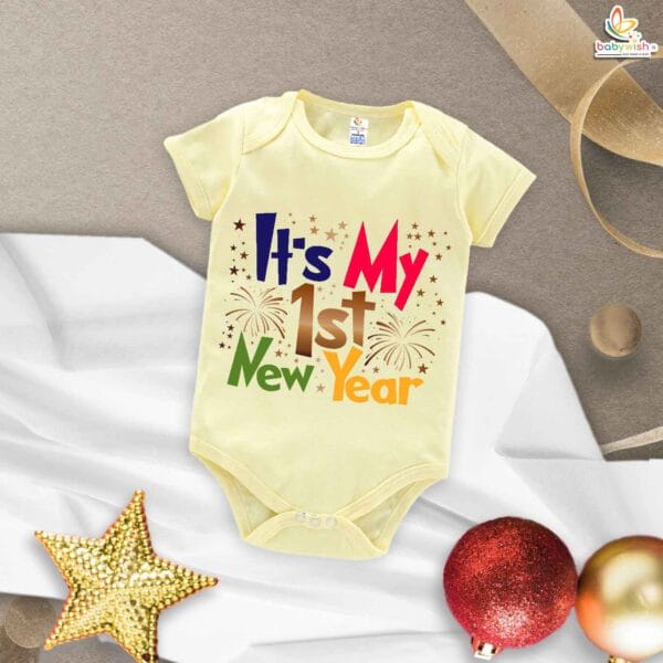 Babywish New Year Romper Clothes My First New Year Bodysuits It's My First New Year Party - Image 3