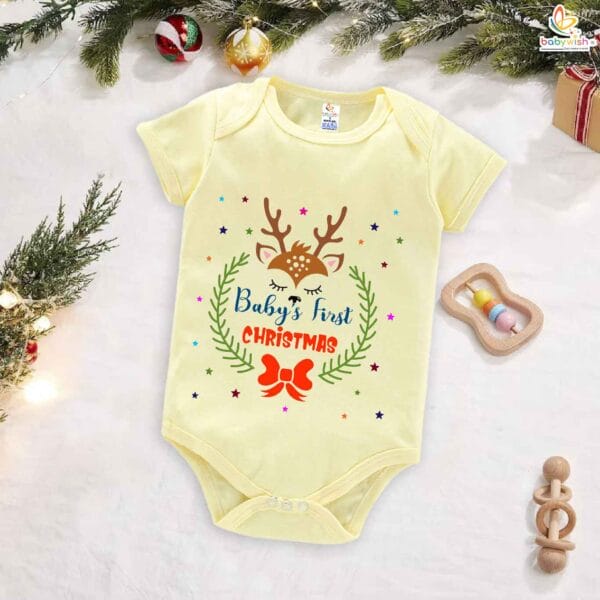 Babywish Christmas Romper Clothes My First Merry Christmas Bodysuits Baby's First Christmas - Image 2