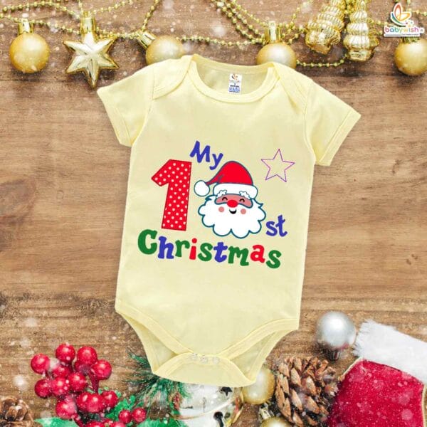 Babywish Christmas Romper Clothes My First Merry Christmas Bodysuits Santa Christmas Prints - Image 3