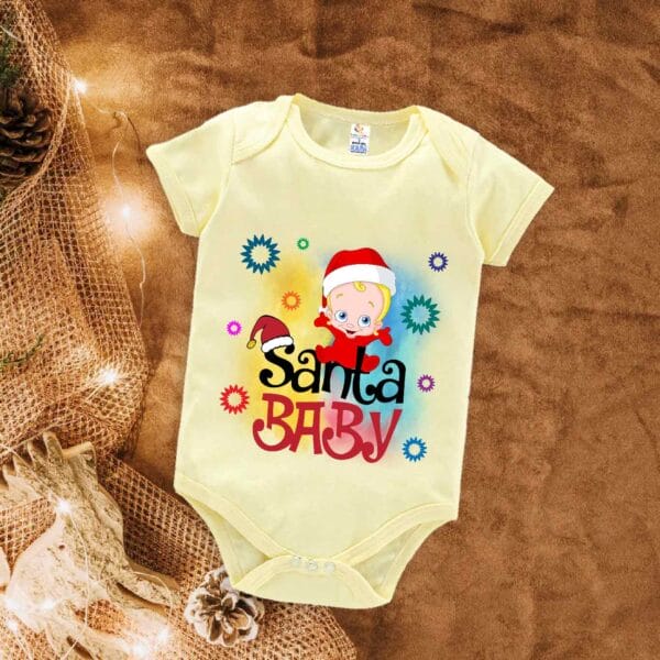 Babywish Christmas Romper Clothes My First Merry Christmas Bodysuits Santa Print Christmas - Image 3