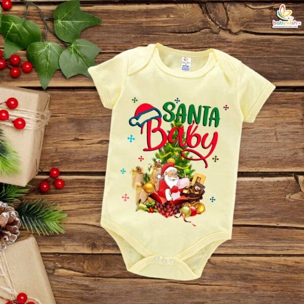 Babywish Christmas Romper Clothes My First Merry Christmas Bodysuits Red Santa Baby Gifted - Image 3